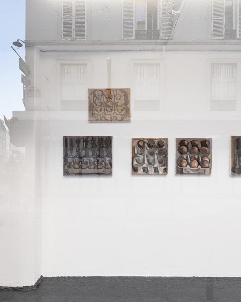 Installation view of Tatiana Pozzo di Borgo's solo exhibition, Modeles, at Galerie l'inlassable. 