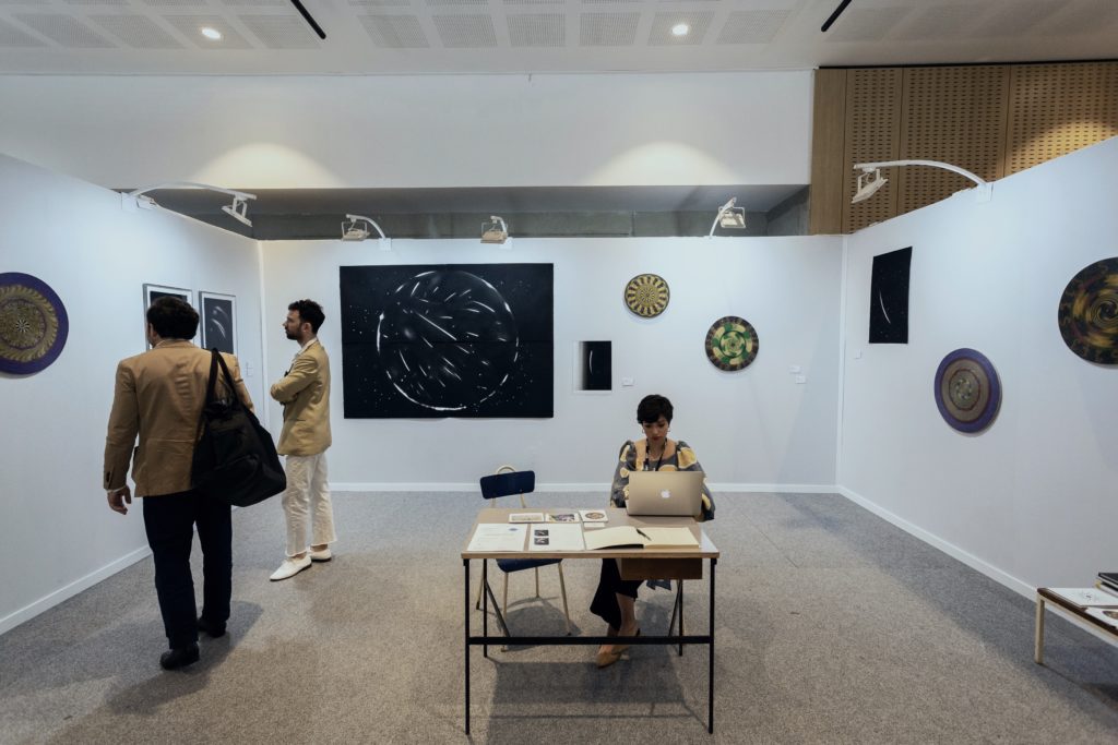 Installation View of Caroline Corbasson and Stephen Dean's exhibition for the Drawing Now Art Fair 2022 at Galerie l'inlassable.