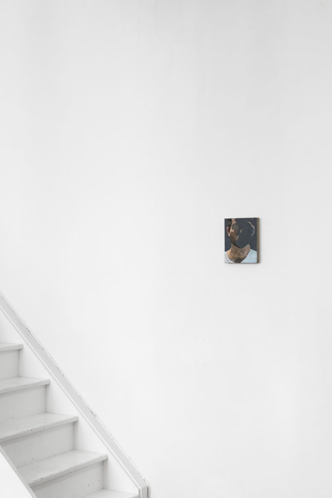 installation view of Simon Martin's solo exhibition, L'été des Autres, at Monteverita Galerie. Work entitled "Figure."