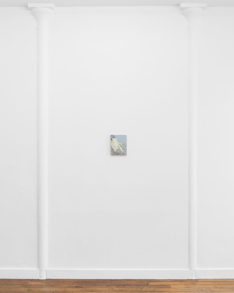 installation view of a work in Simon Martin's solo exhibition, L'été des Autres, at Monteverita Galerie. Work entitled "L'ombre sur ton épaule."