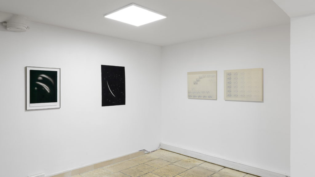 Installation view of Hot Paper, a group exhibition, exhibited at Galerie l'inlassable.