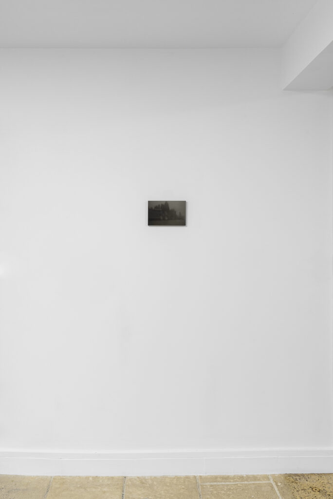 Installation view of Nina Fiorentini's first solo exhibition, Reminiscenze, at Galerie l'inlassable for Photo Saint Germain 2022. Work entitled "What Time is Grey?"